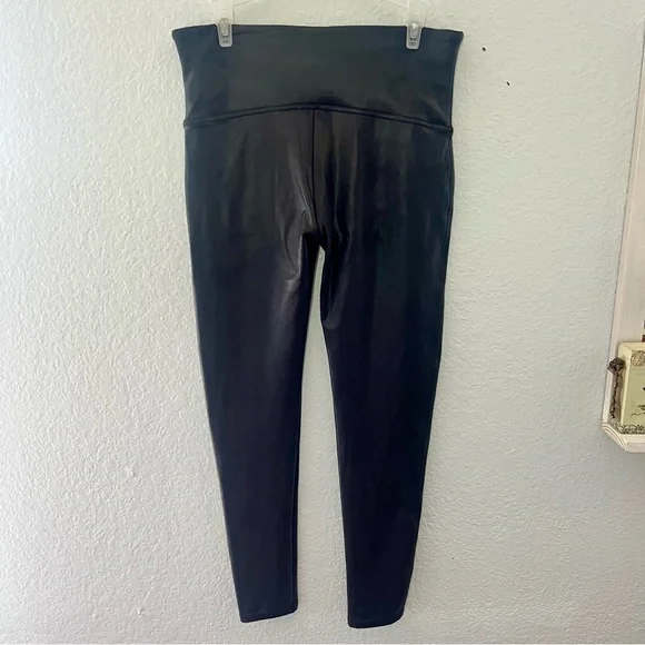 Spanx Faux Leather Leggings 2437Q Size XL - Picture 7 of 11